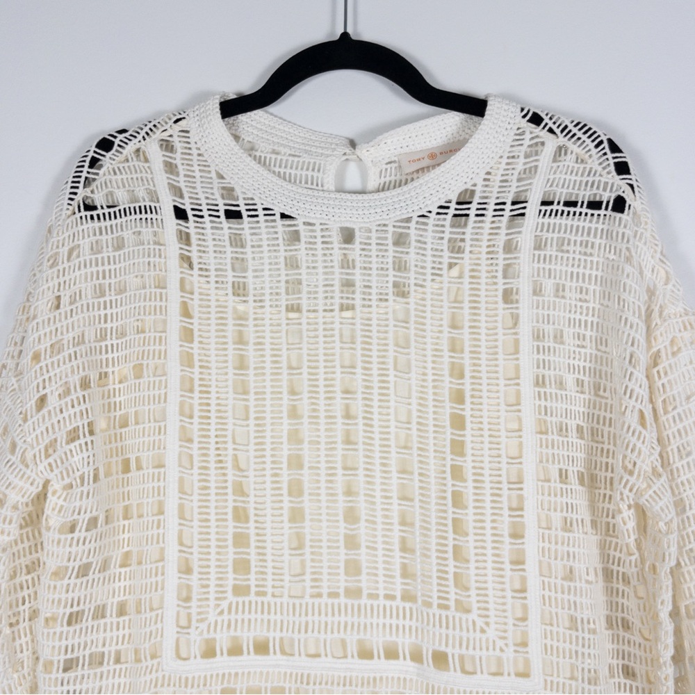 Tory Burch White Crochet Blouse - Picture 7 of 12